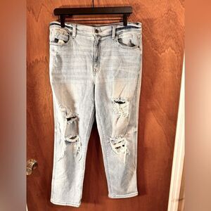 Eunina Rocky High Rise Boyfriend Distressed jeans size 15